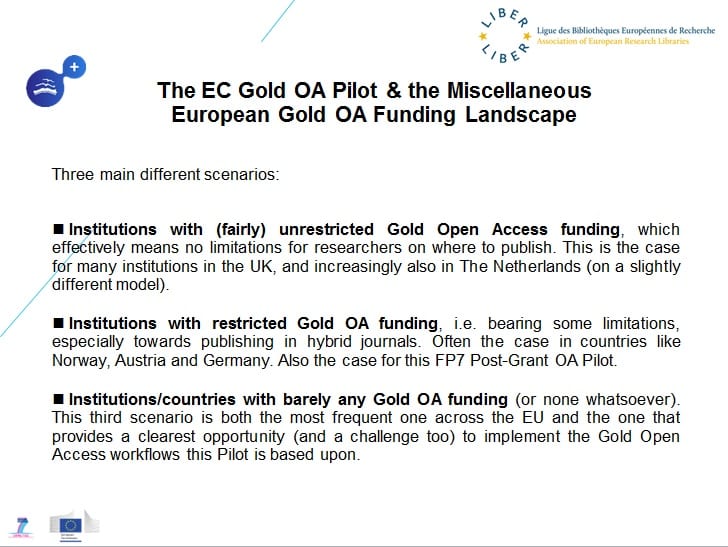 Gold OA funding landscape